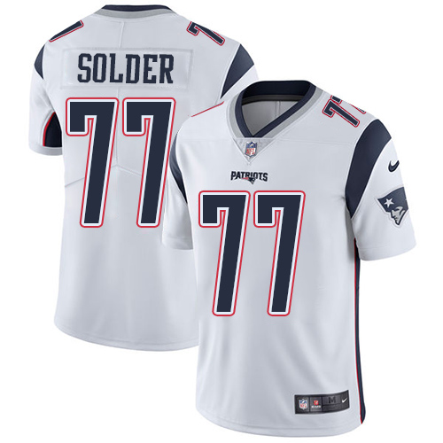 Nike Patriots #77 Nate Solder White Men's Stitched NFL Vapor Untouchable Limited Jersey
